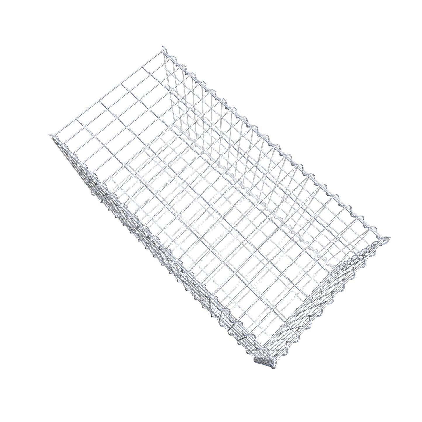 Gabião tipo 2 100 cm x 50 cm x 50 cm (C x A x P), malhagem 5 cm x 10 cm, espiral