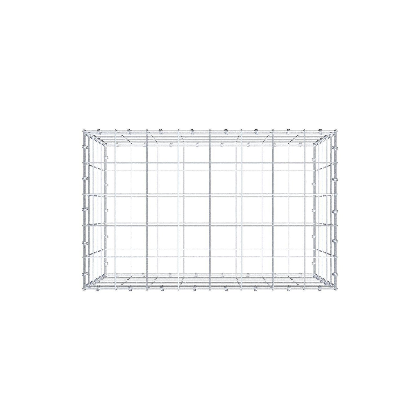 Gabbione 80 cm x 50 cm x 50 cm (L x H x P), maglia 10 x 10 cm, anello a spirale