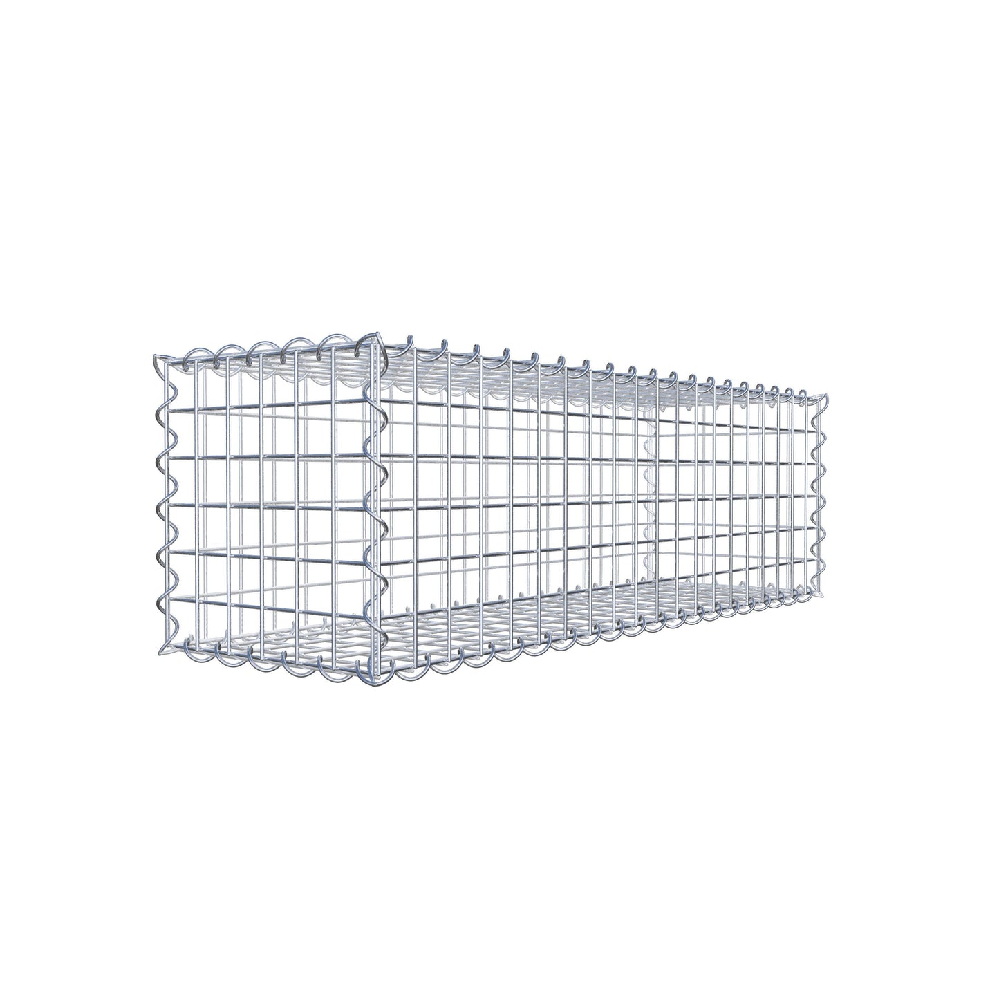 Gabbione 100 cm x 30 cm x 30 cm (L x H x P), maglia 5 cm x 5 cm, spirale