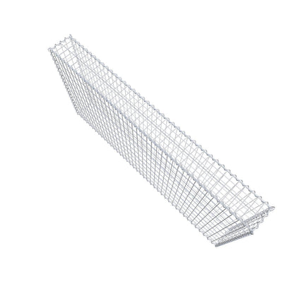 Gabião 200 cm x 100 cm x 20 cm (C x A x P), malhagem 5 cm x 10 cm, espiral