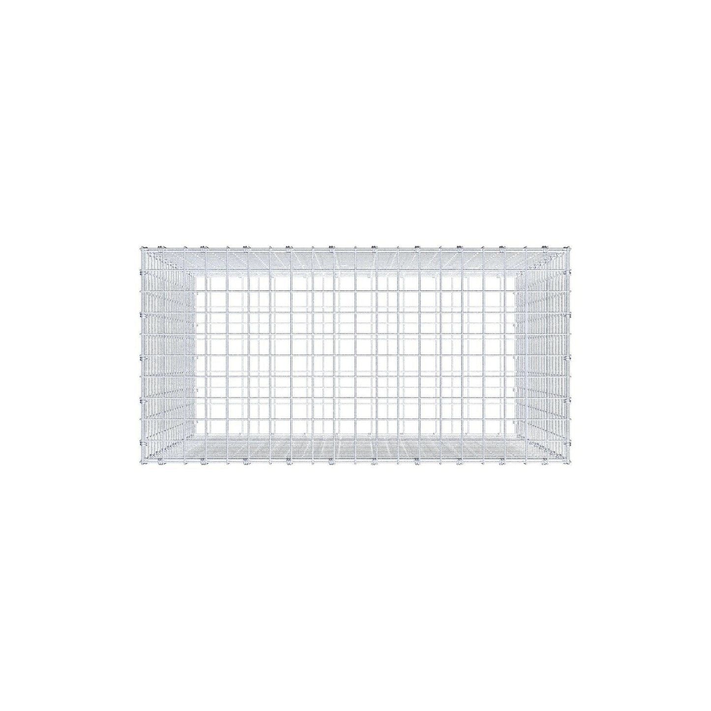 Gabione 100 cm x 100 cm x 50 cm (L x H x T), Maschenweite 5 x 5 cm, Spiralring