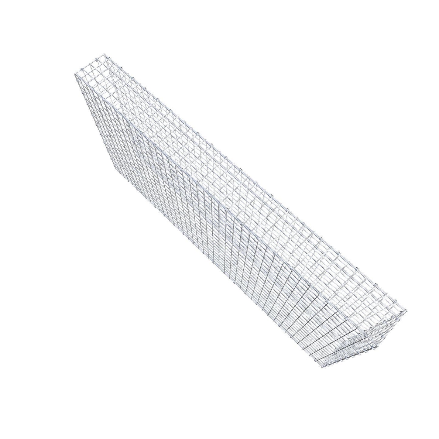 Gabione 200 cm x 100 cm x 20 cm (L x H x T), Maschenweite 5 x 5 cm, Spiralring