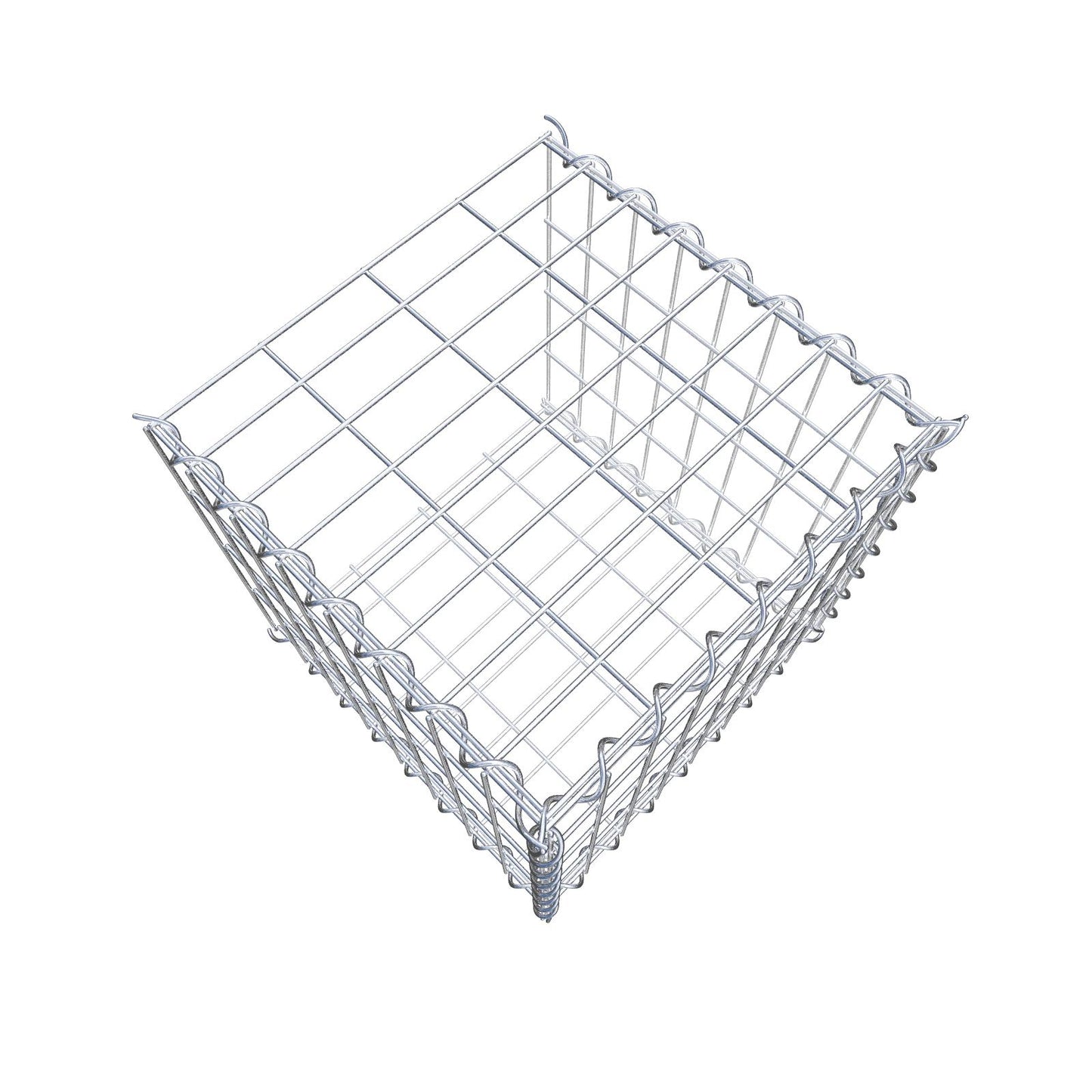 Grown-on gabion type 2 40 cm x 40 cm x 40 cm (L x H x D), mesh size 5 cm x 10 cm, spiral