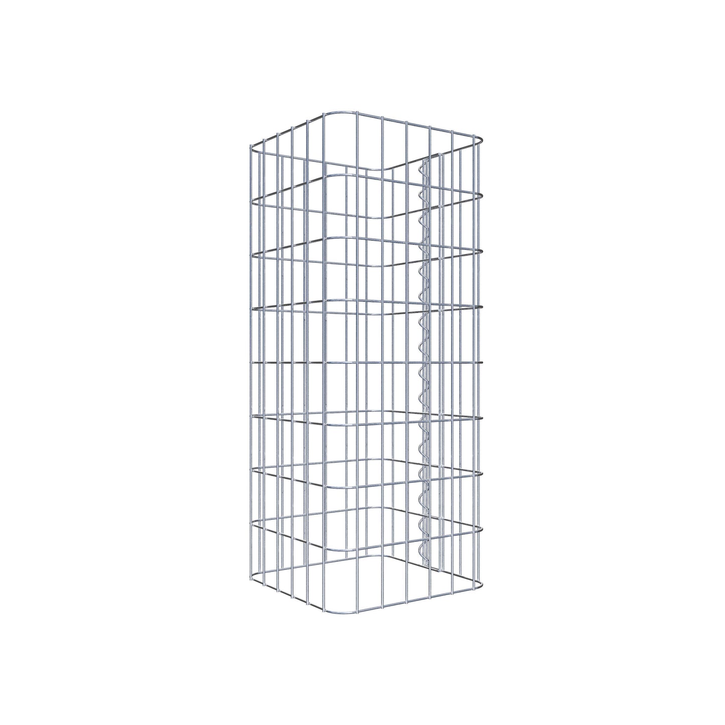 Coluna de gabião quadrada 32 cm x 32 cm, altura 80 cm, PM 5 cm x 10 cm