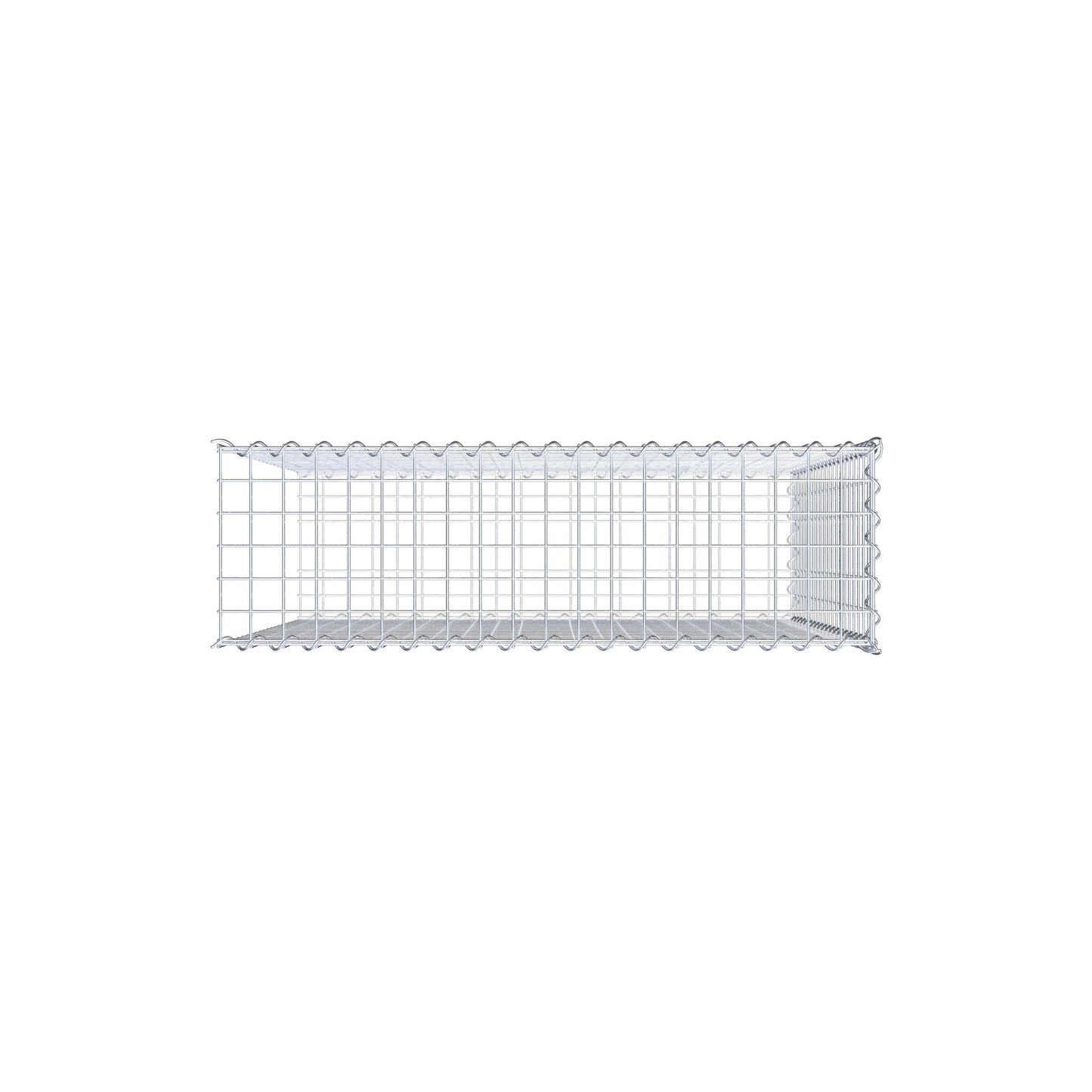 Gabião tipo 2 100 cm x 100 cm x 30 cm (C x A x P), malhagem 5 cm x 5 cm, espiral