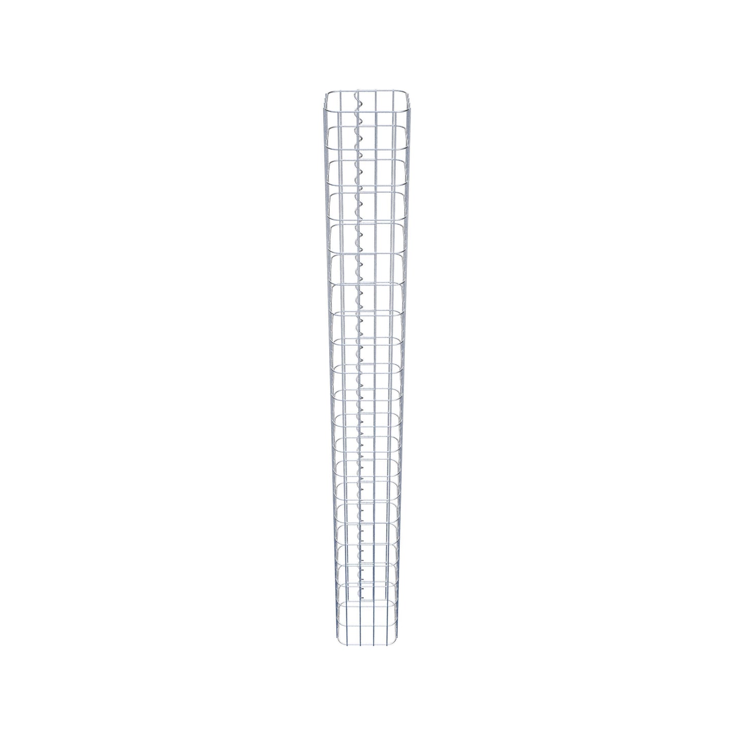 Gabionsøjle, firkantet, varmgalvaniseret, 22 cm x 22 cm, 200 cm højde, MW 5 cm x 10 cm