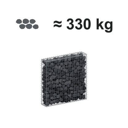 Gabion 100 cm x 100 cm x 20 cm (L x H x D), maskestørrelse 5 cm x 10 cm, spiral