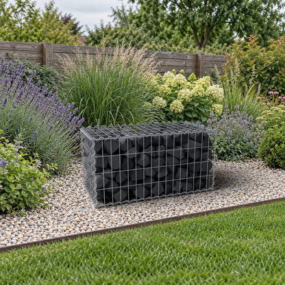 Gabion 80 cm x 40 cm x 40 cm (L x H x D), mesh size 5 cm x 10 cm, spiral
