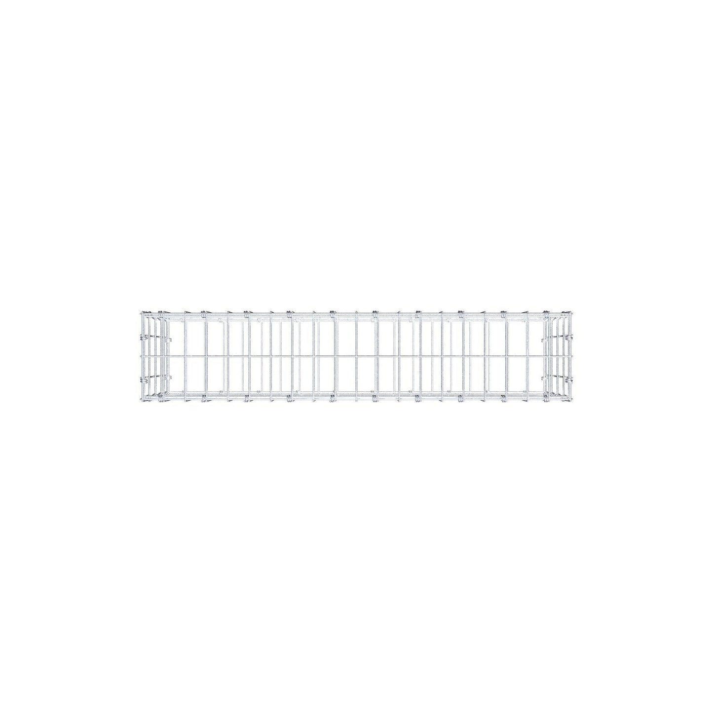 Gabion 100 cm x 40 cm x 20 cm (L x H x D), mesh size 5 x 10 cm, spiral ring