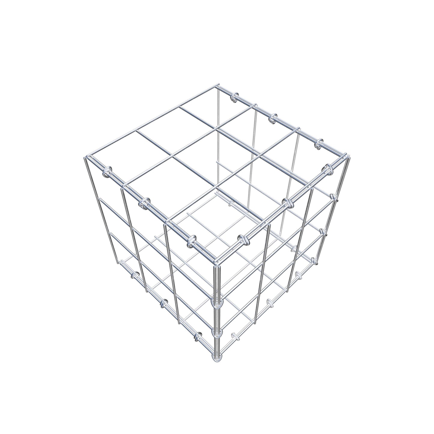 Fourche rapportée type 2 30 cm x 30 cm x 30 cm (L x H x P), maille 10 cm x 10 cm, anneau en C