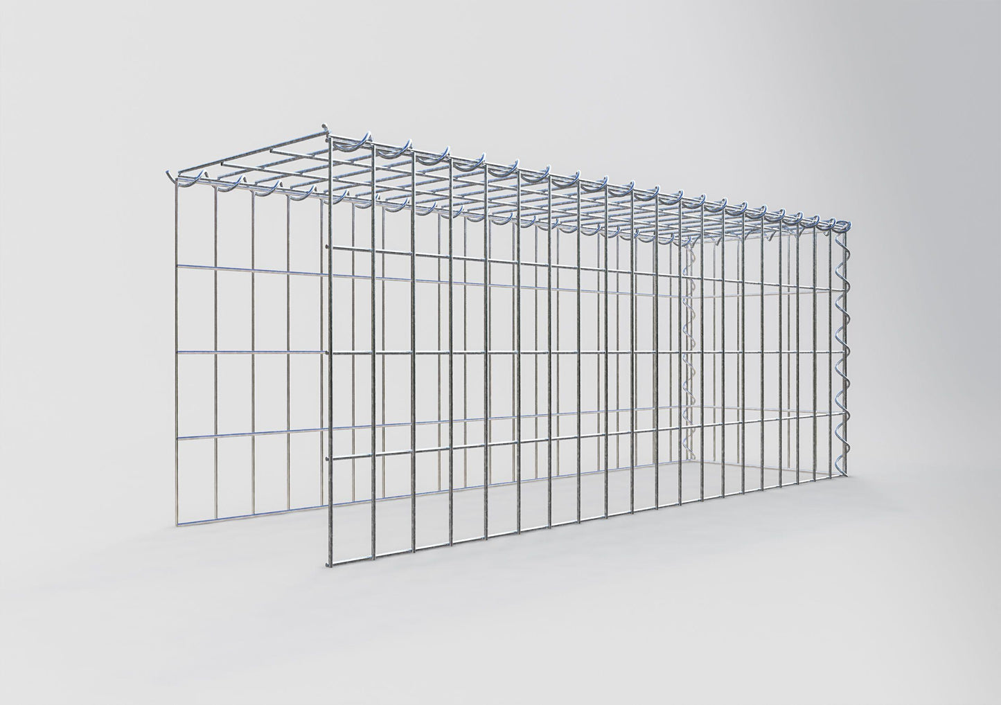 Gabião Tipo 4 100 cm x 40 cm x 30 cm (C x A x P), malhagem 5 cm x 10 cm, espiral