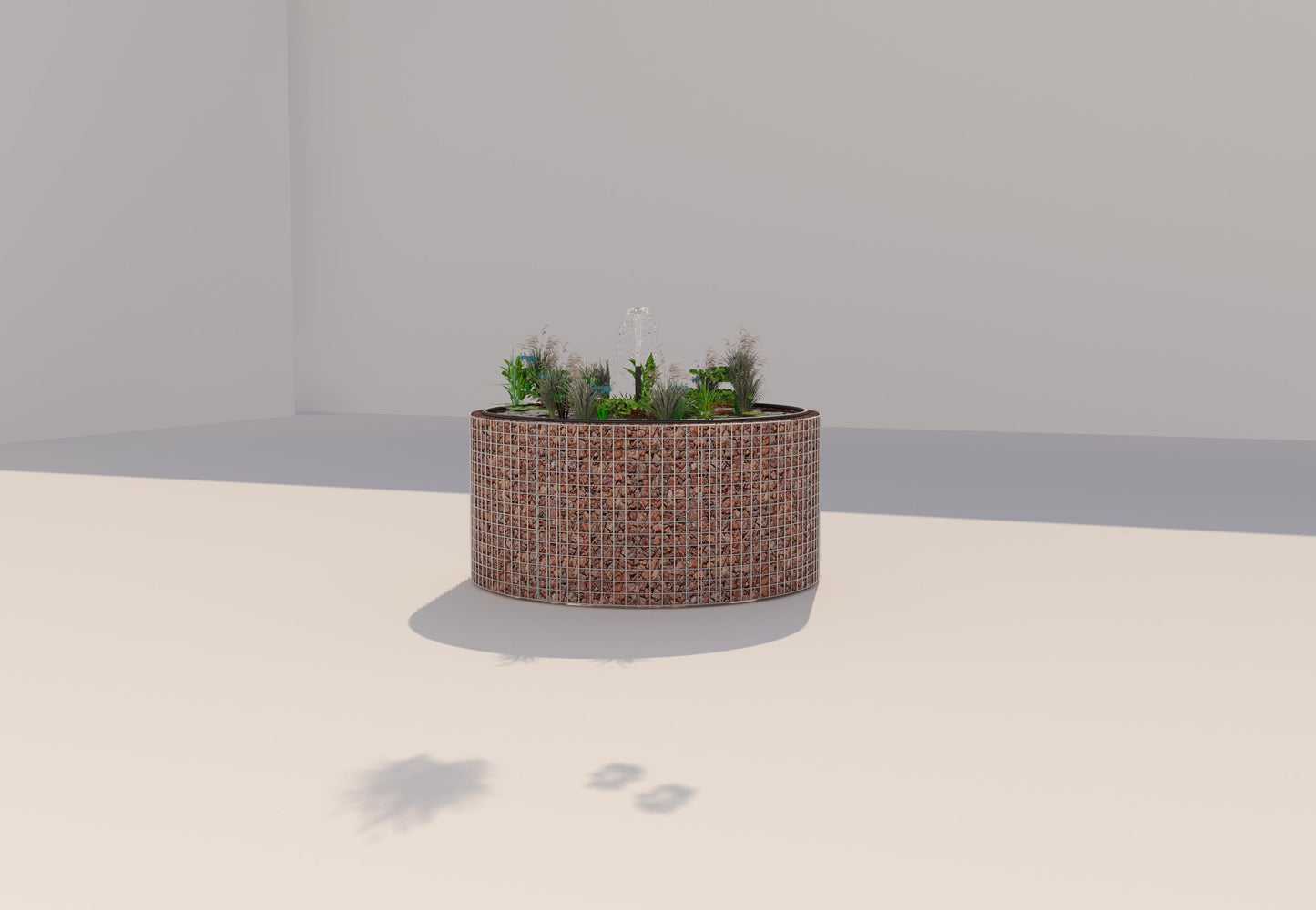 Gabion raised pond round, outer diameter 172 cm, height 80 cm, mesh size 5 x 5 cm, wall thickness 15 cm