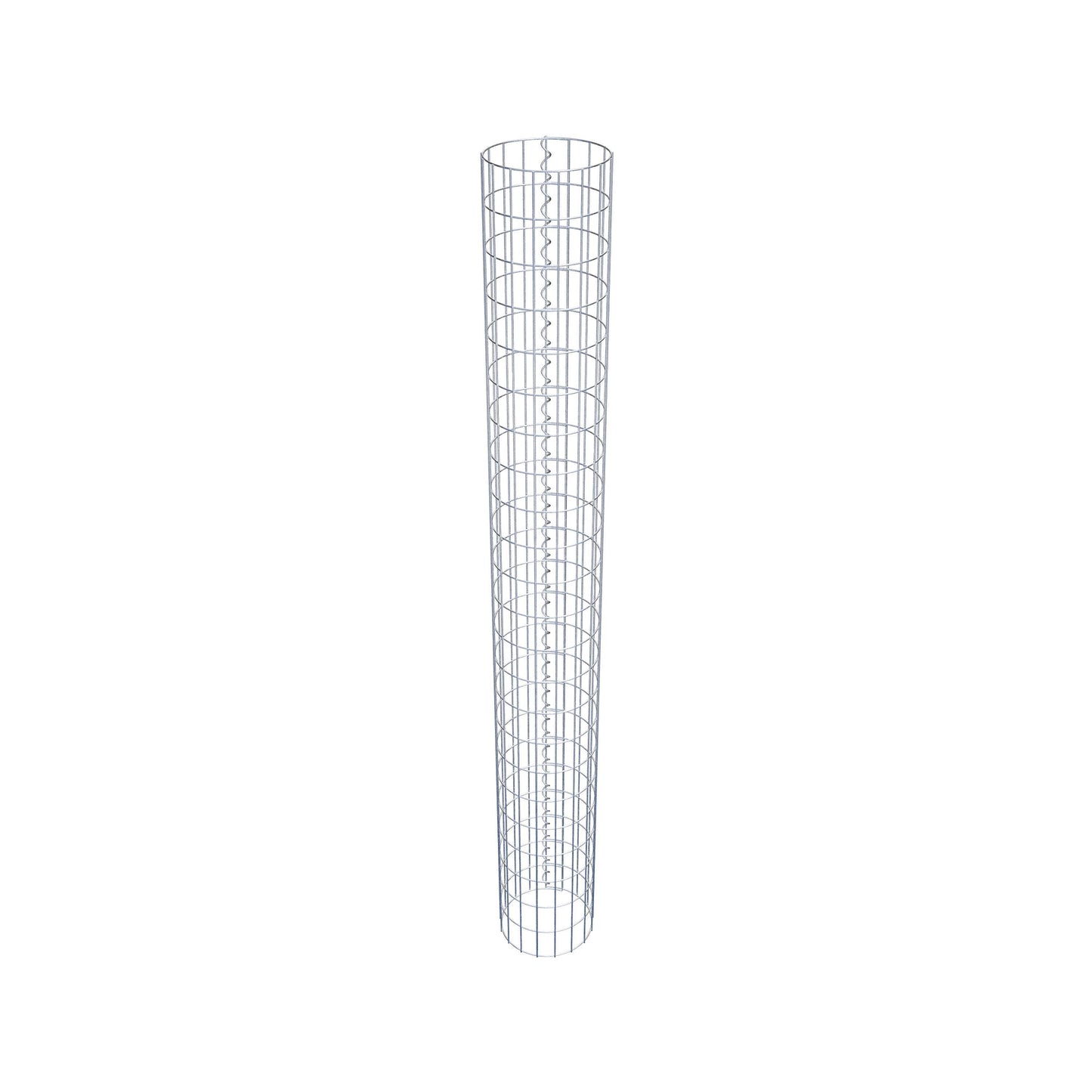 Gabion column around 27 cm diameter, 230 cm high, mesh size 5 cm x 10 cm