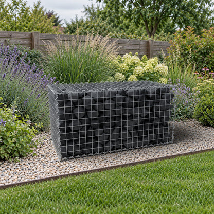 Gabion 100 cm x 50 cm x 50 cm (L x H x D), mesh size 5 cm x 5 cm, spiral
