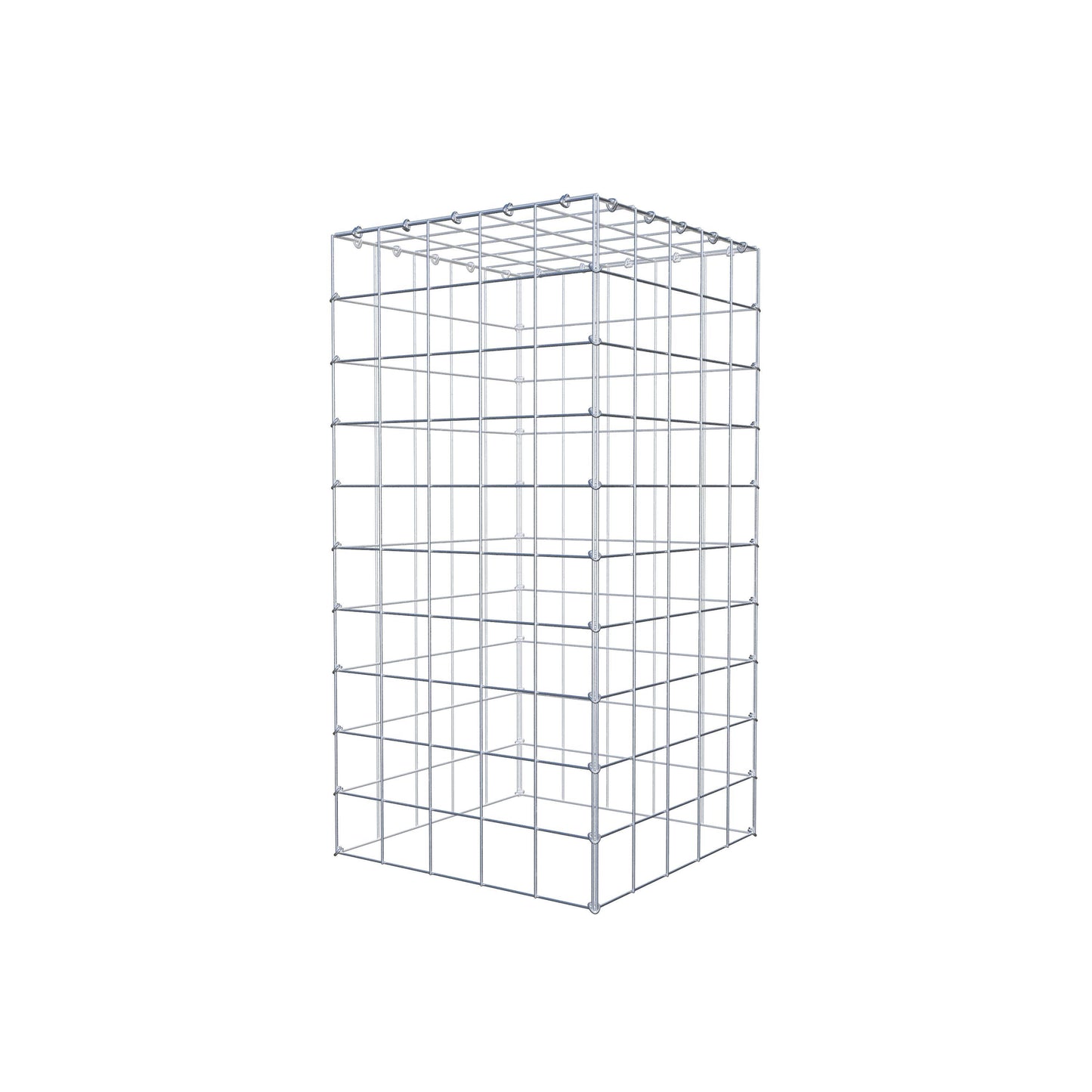Mounted gabion type 3 100 cm x 50 cm x 50 cm (L x H x D), mesh size 10 cm x 10 cm, C-ring