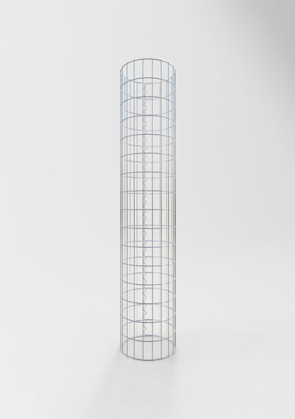 Columna de gaviones redonda 32 cm de diámetro, 160 cm de altura, malla 5 cm x 10 cm