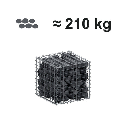 Gabion 50 cm x 50 cm x 50 cm (L x H x D), maskestørrelse 5 cm x 5 cm, spiral