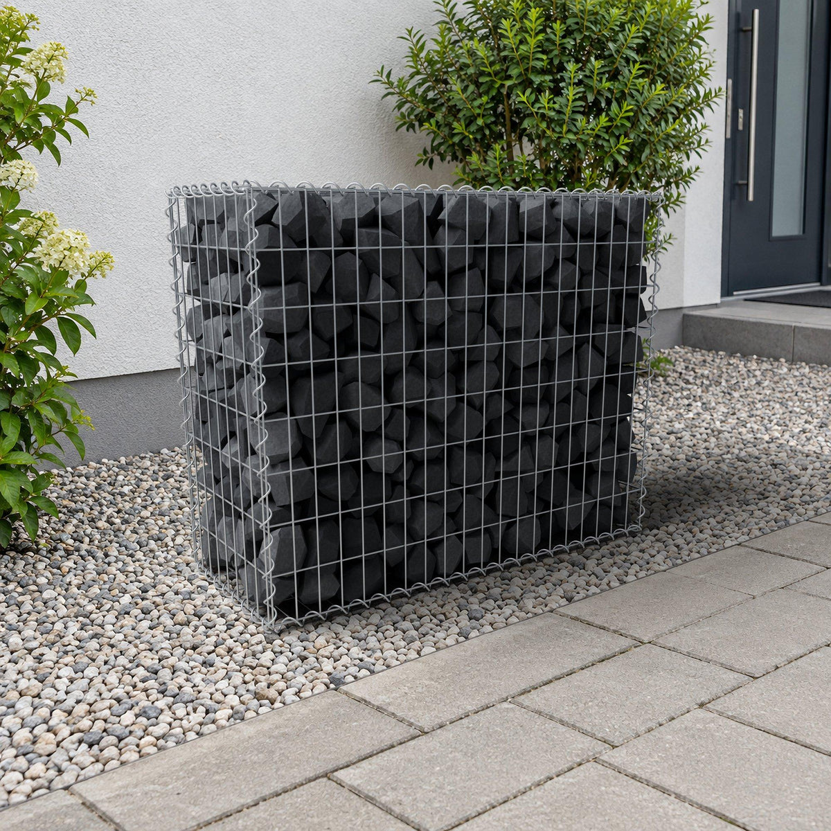 Schanskorf 100 cm x 80 cm x 40 cm (L x H x D), maaswijdte 5 cm x 10 cm, spiraalvormig