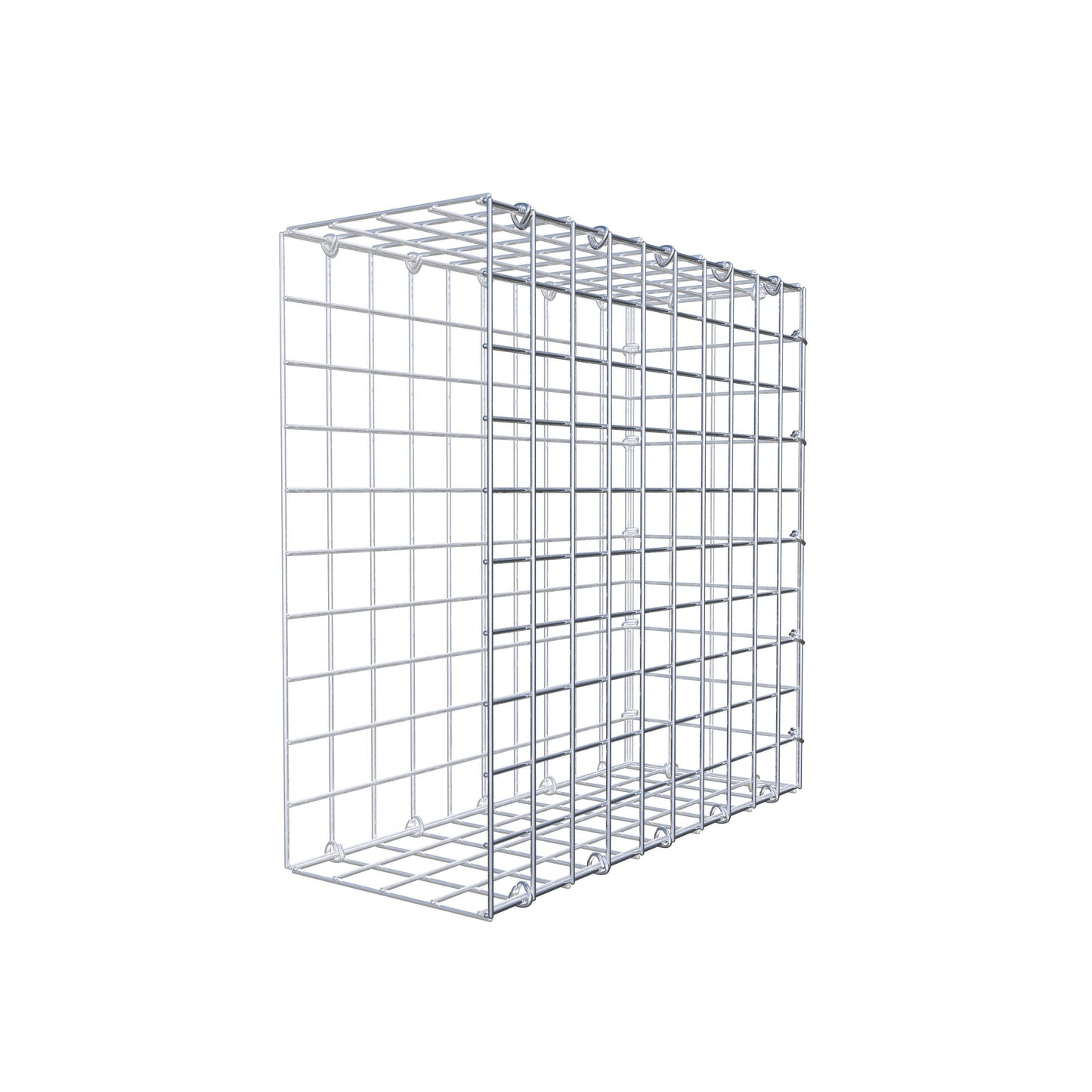 Gabbione fissabile tipo 2 50 cm x 50 cm x 20 cm (L x H x P), maglia 5 cm x 5 cm, anello a C