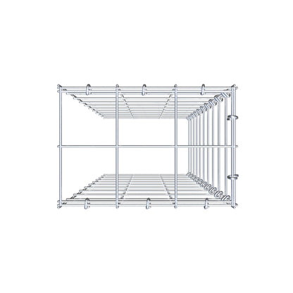 Mounted gabion type 4 100 cm x 30 cm x 20 cm (L x H x D), mesh size 10 cm x 10 cm, C-ring