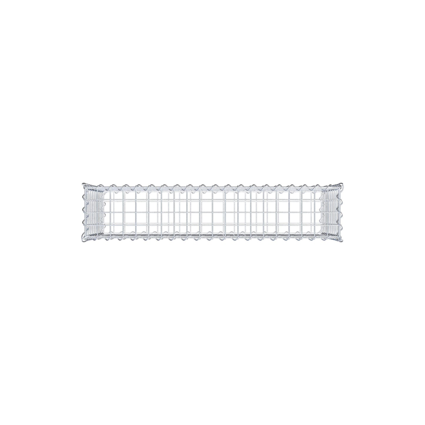 Sats med 2 gabioner 100 cm x 50 cm x 20 cm (L x H x D), maskstorlek 5 x 5 cm, spiral