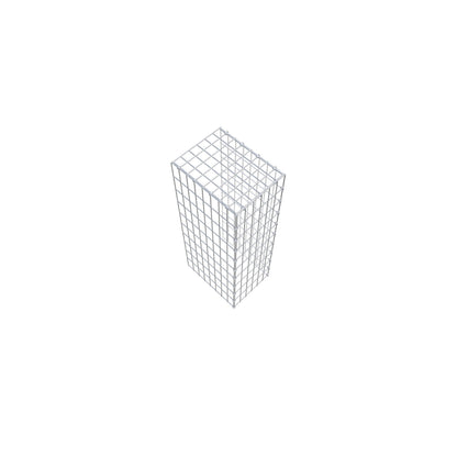 Gavión complementario de tipo 4 100 cm x 40 cm x 30 cm (largo x alto x fondo), malla 5 cm x 10 cm, anillo en C