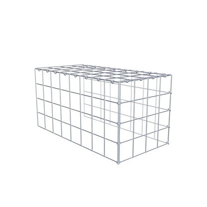 Mounted gabion type 4 80 cm x 40 cm x 40 cm (L x H x D), mesh size 10 cm x 10 cm, C-ring