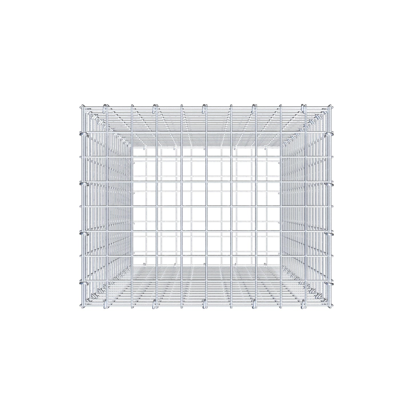 Gabião 100 cm x 50 cm x 40 cm (C x A x P), malhagem 5 cm x 5 cm, anel C