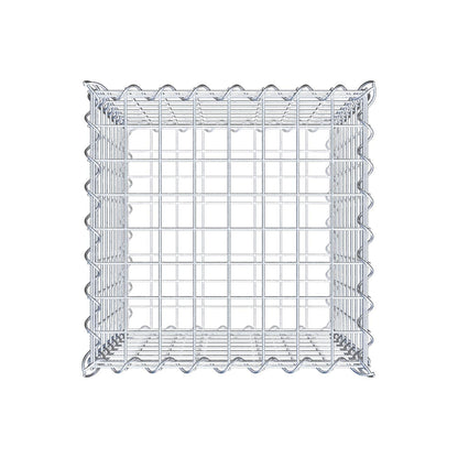 Gabião 40 cm x 40 cm x 40 cm (C x A x P), malhagem 5 cm x 5 cm, espiral