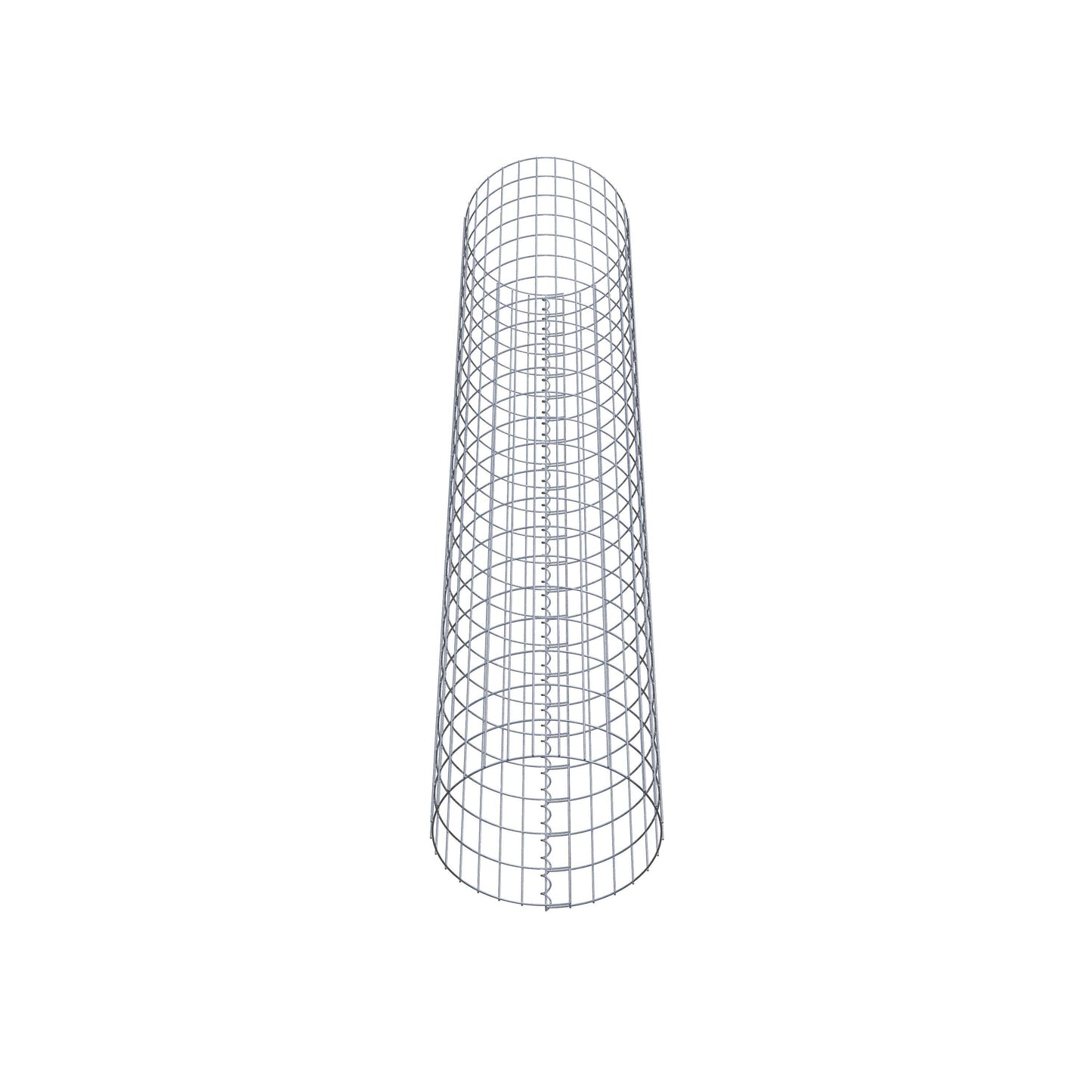 Gabion column around 47 cm diameter, 230 cm height, mesh size 5 cm x 10 cm
