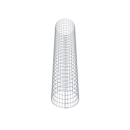 Gabion column around 47 cm diameter, 230 cm height, mesh size 5 cm x 10 cm