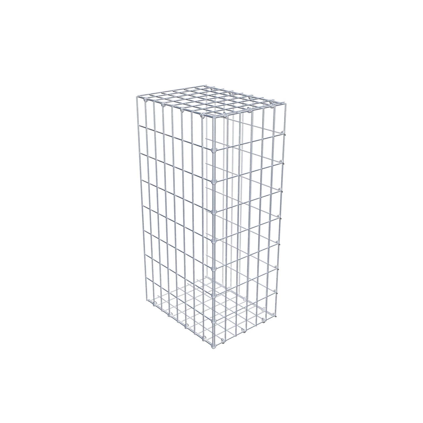 Monteret gabion type 2 80 cm x 40 cm x 30 cm, maskestørrelse 5 cm x 10 cm, C-ring