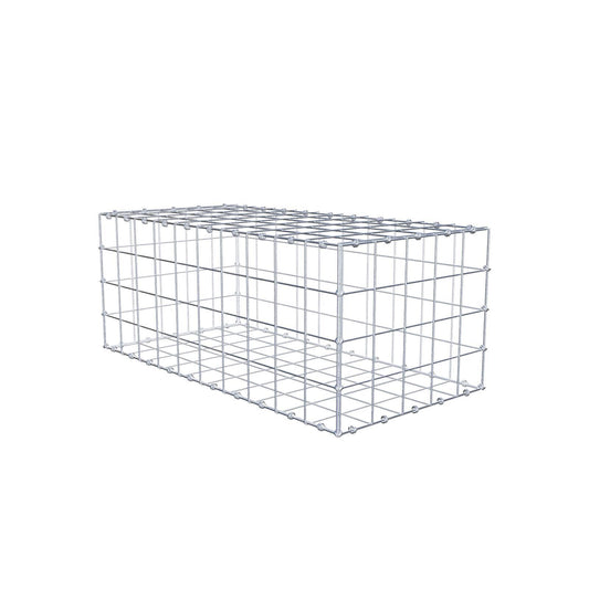 Gabbione 100 cm x 40 cm x 50 cm (L x H x P), maglia 10 x 10 cm, anello a spirale