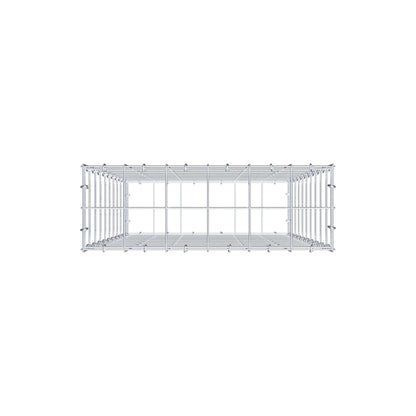 Gabion 100 cm x 60 cm x 20 cm (L x H x D), maskestørrelse 10 cm x 10 cm, C-ring