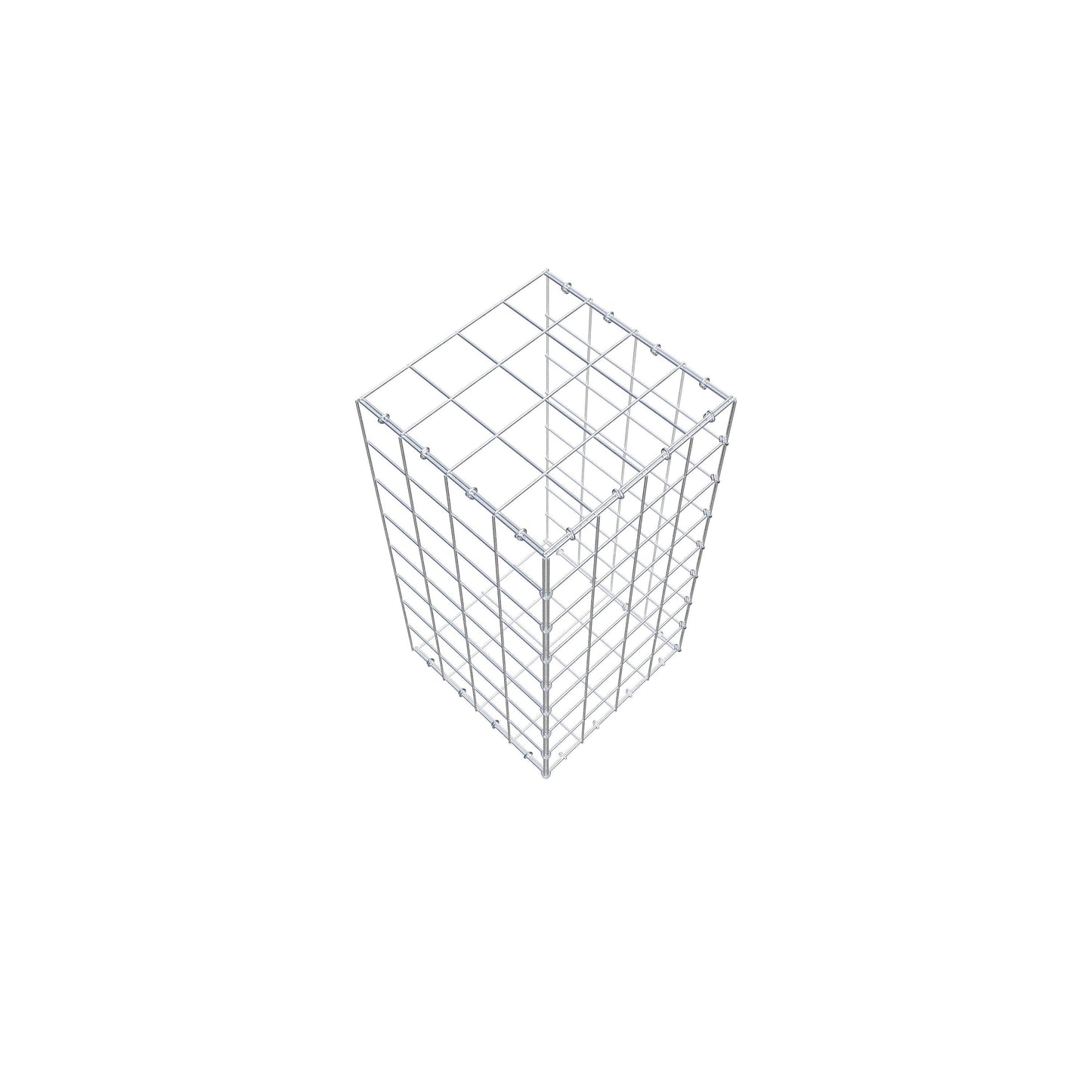 Mounted gabion type 2 80 cm x 40 cm x 40 cm (L x H x D), mesh size 10 cm x 10 cm, C-ring