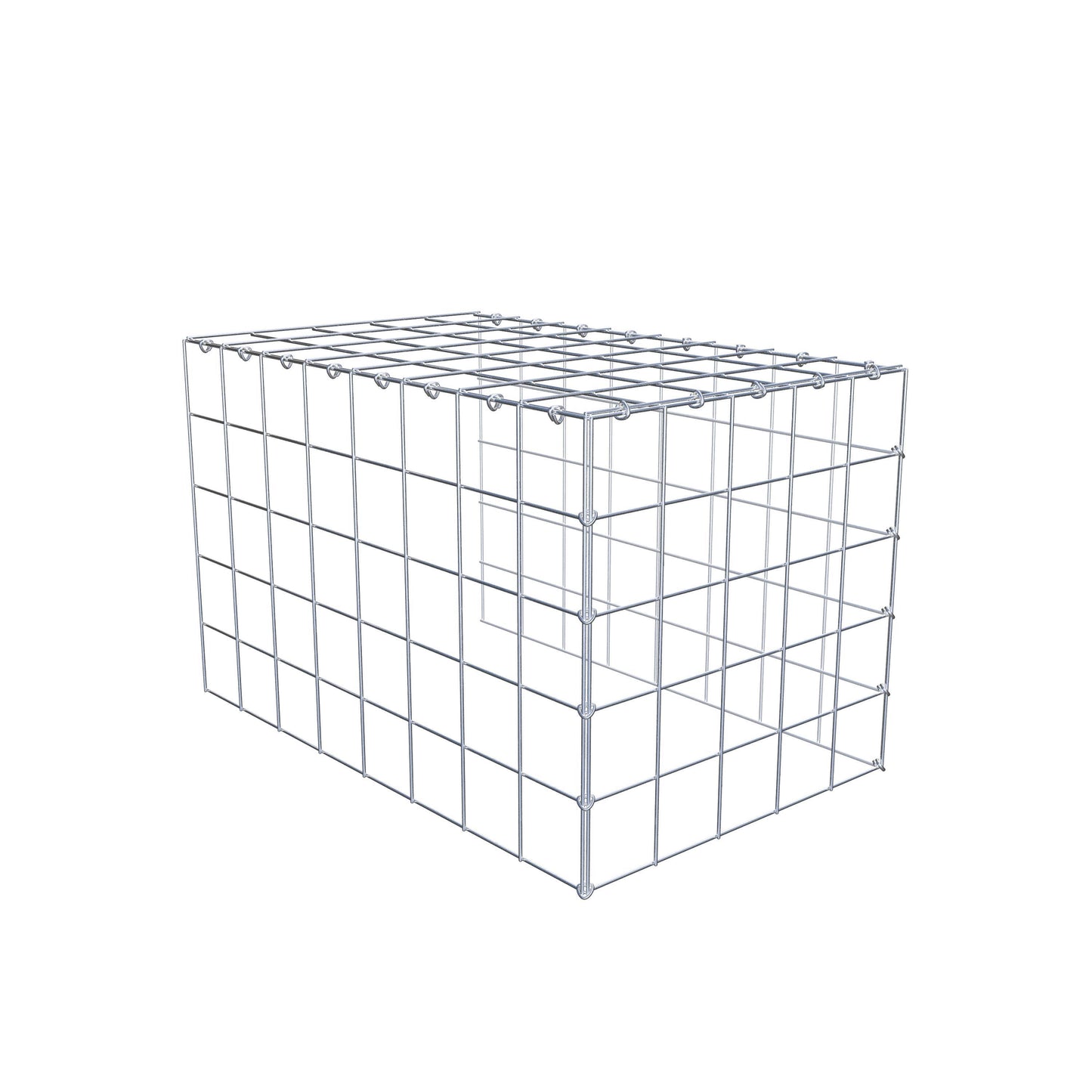 Gabião Tipo 4 80 cm x 50 cm x 50 cm (C x A x P), malhagem 10 cm x 10 cm, anel C