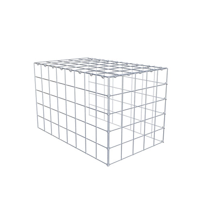 Gabião Tipo 4 80 cm x 50 cm x 50 cm (C x A x P), malhagem 10 cm x 10 cm, anel C