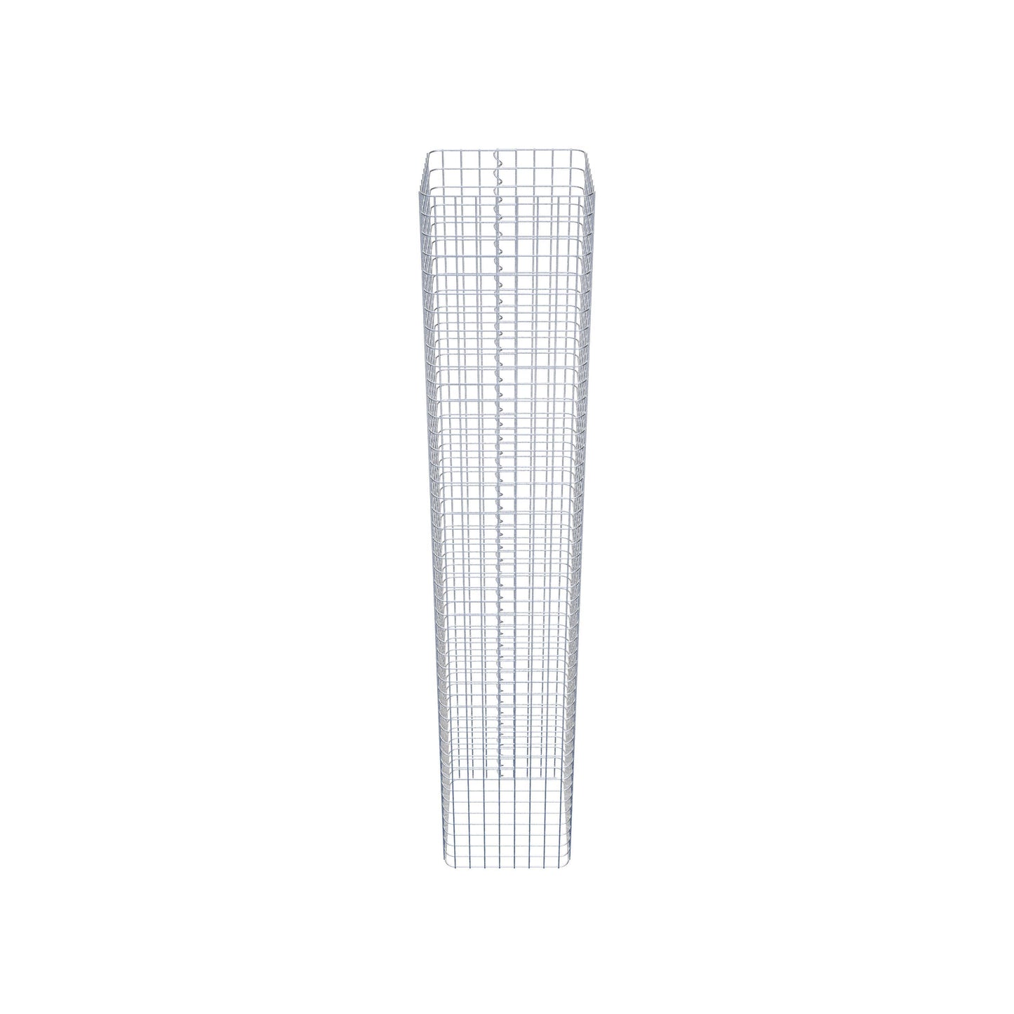Coluna de gabião quadrada 42 cm x 42 cm, altura 230 cm, PM 5 cm x 5 cm