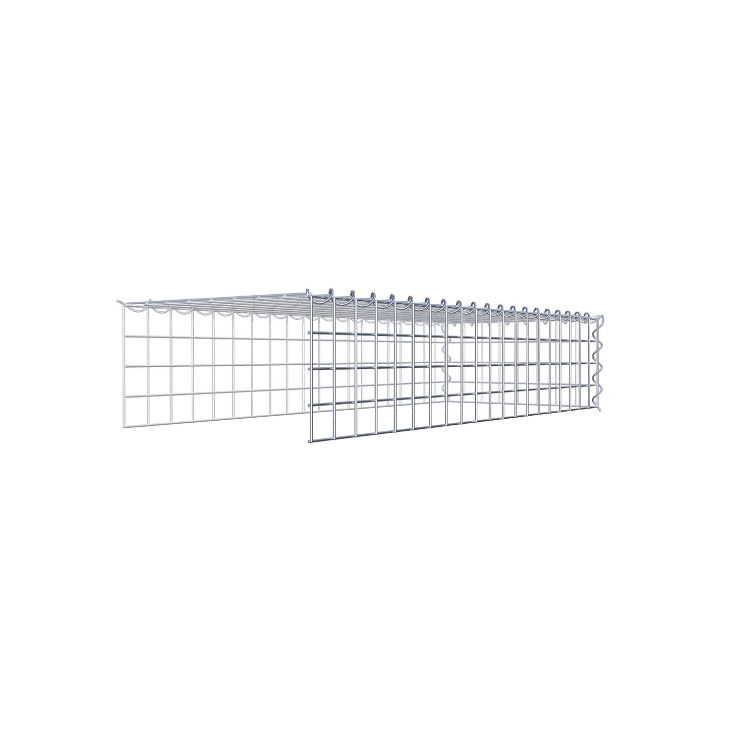 Grown-on gabion type 4 100 cm x 20 cm x 40 cm (L x H x D), mesh size 5 cm x 5 cm, spiral