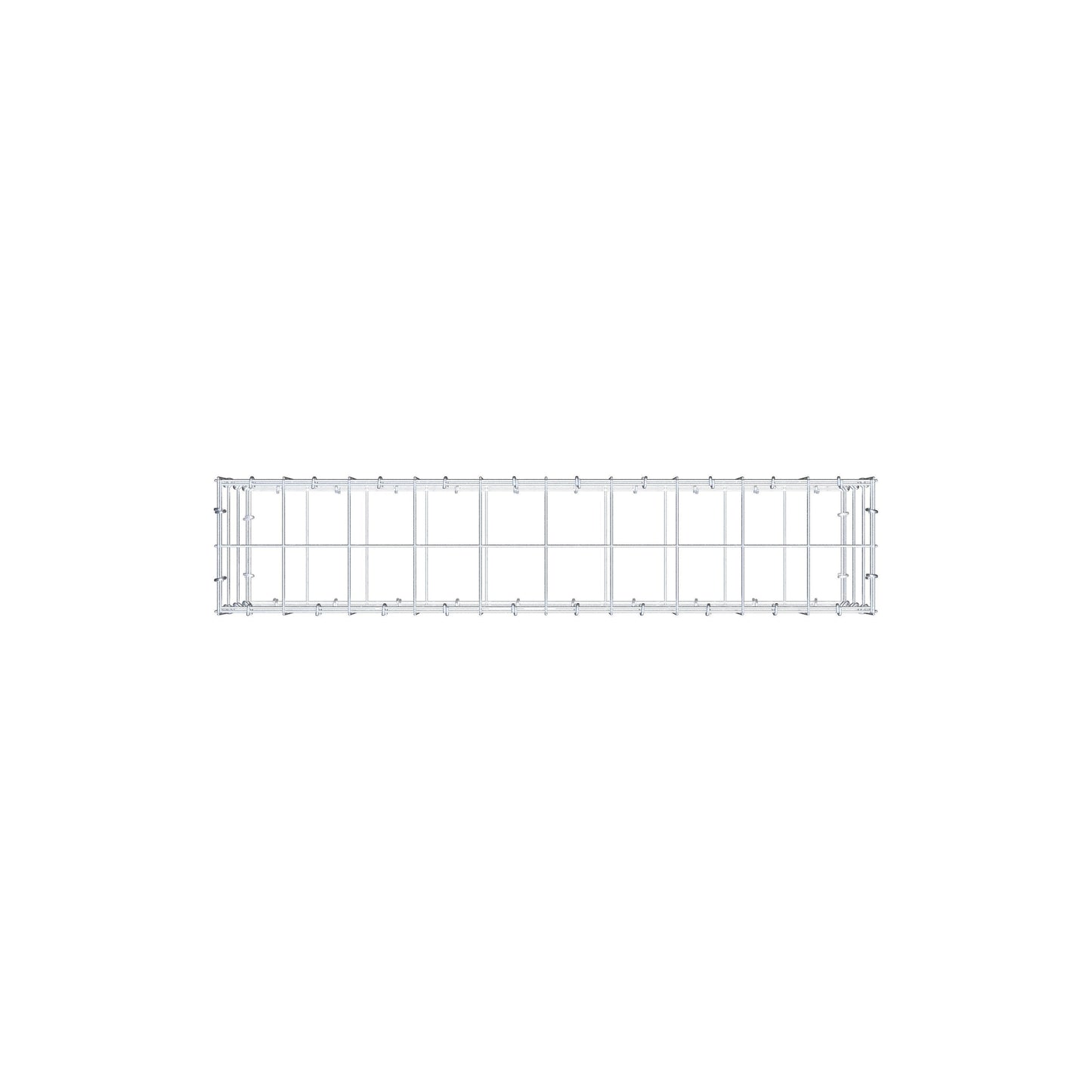 Gabion 100 cm x 30 cm x 20 cm (L x H x D), mesh size 10 cm x 10 cm, C-ring