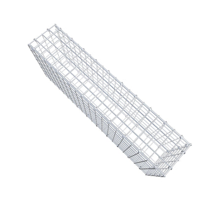 Gavión 100 cm x 40 cm x 20 cm (L x A x P), malla 5 cm x 5 cm, anillo en C