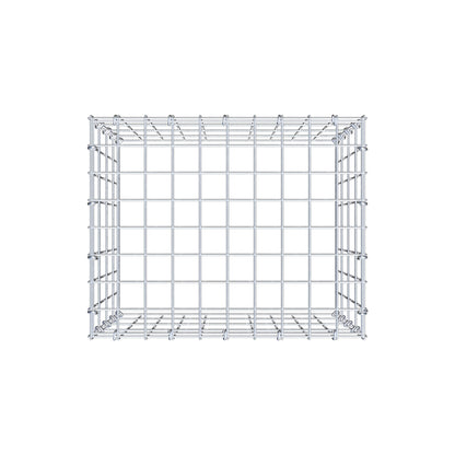 Mounted gabion type 3 50 cm x 40 cm x 40 cm (L x H x D), mesh size 5 cm x 10 cm, C-ring