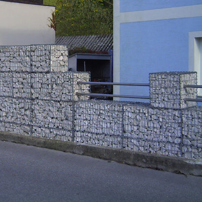 Gabião 50 cm x 50 cm x 50 cm (C x A x P), malhagem 5 cm x 10 cm, espiral