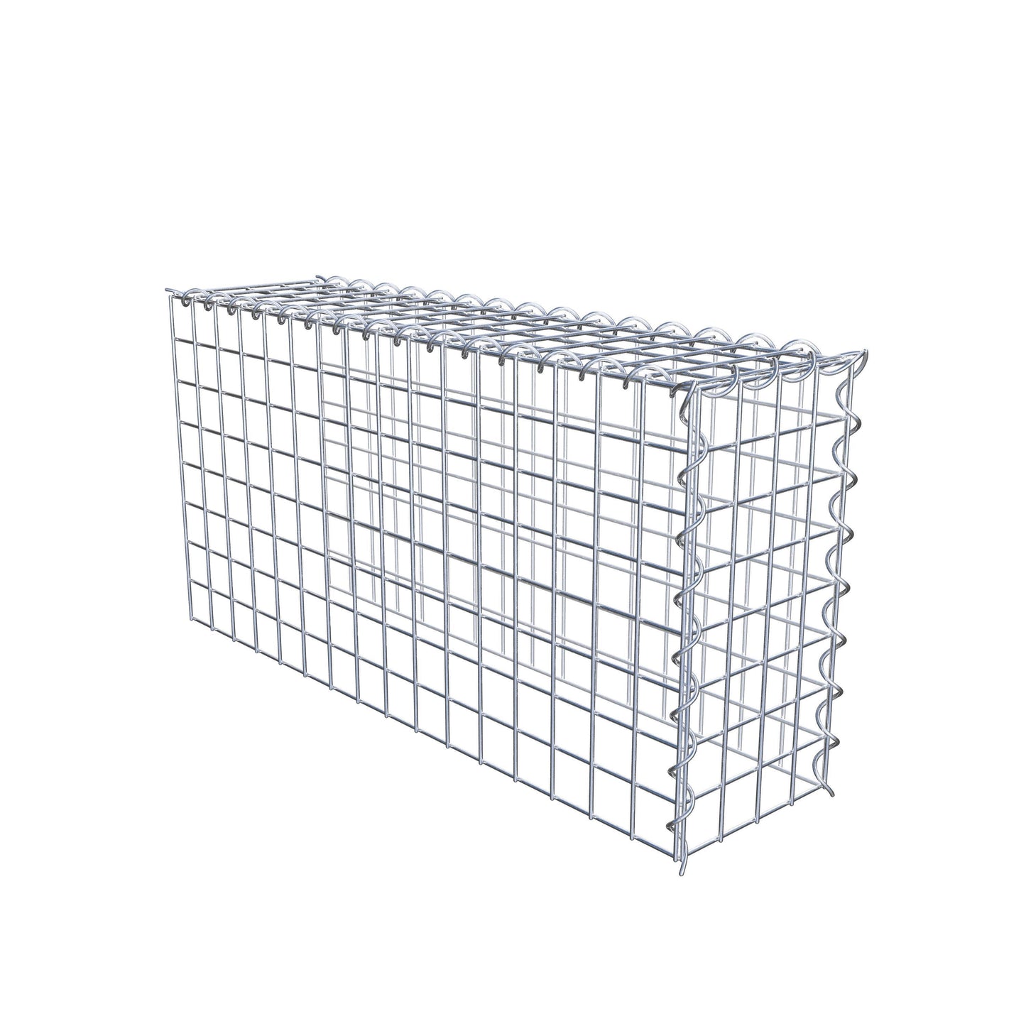 Gabbione aggiuntivo tipo 4 80 cm x 40 cm x 20 cm (L x H x P), dimensione maglia 5 cm x 5 cm, a spirale