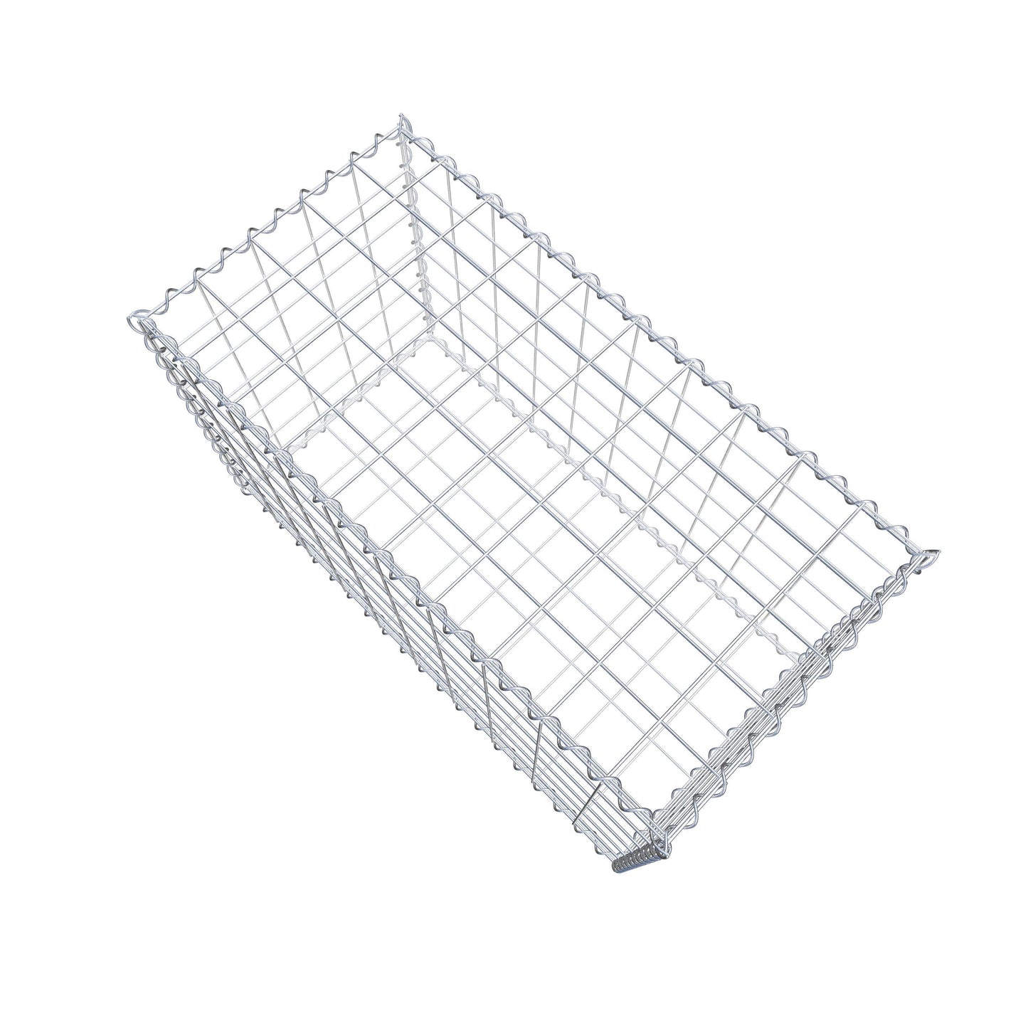 Gabião 100 cm x 60 cm x 50 cm (C x A x P), malhagem 10 cm x 10 cm, espiral