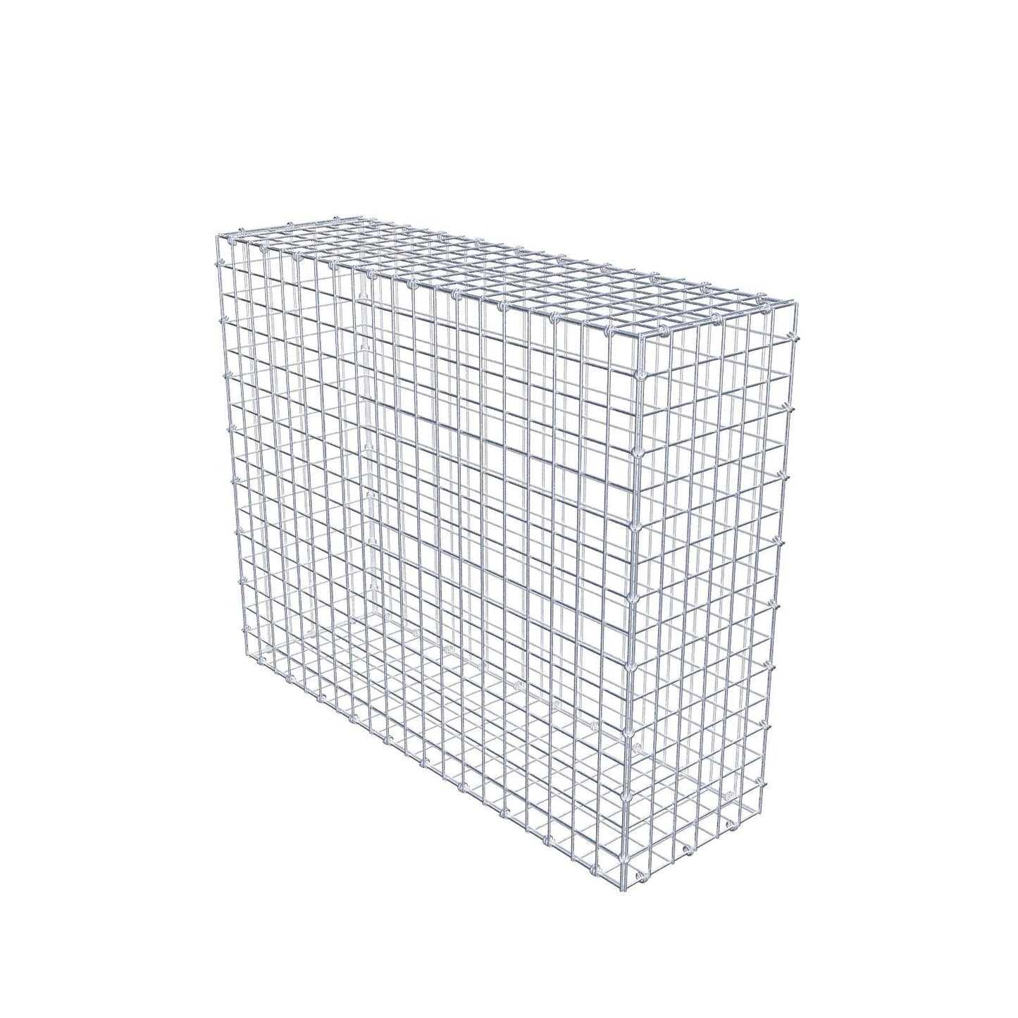 Gabion 100 cm x 80 cm x 30 cm (L x H x D), maskstorlek 5 x 5 cm, spiralring