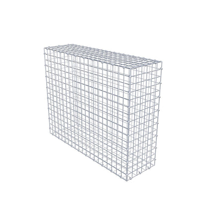 Gabion 100 cm x 80 cm x 30 cm (L x H x D), maskstorlek 5 x 5 cm, spiralring