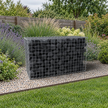 Gabion 100 cm x 60 cm x 40 cm (L x H x D), maskstorlek 5 cm x 5 cm, spiral