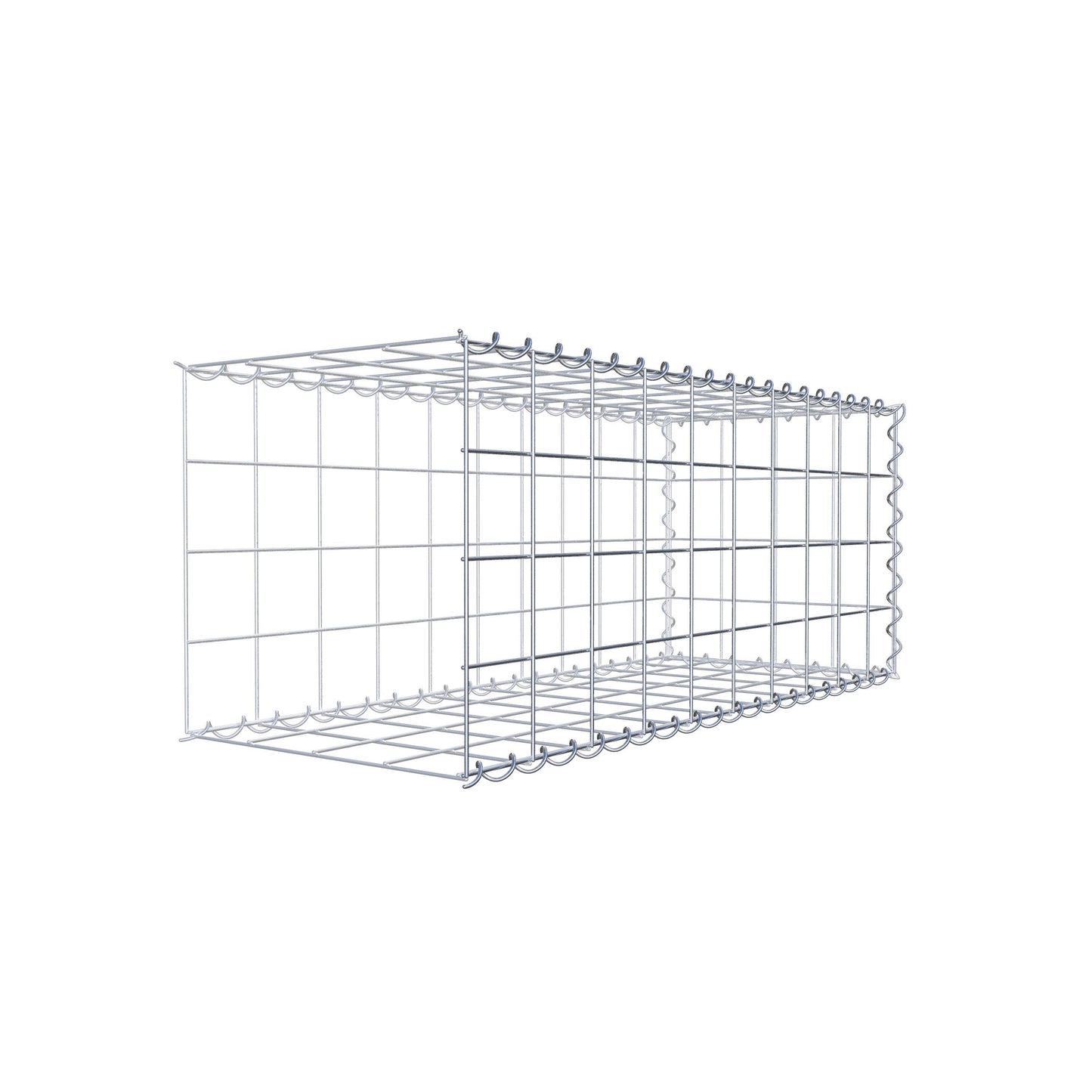 Gabião tipo 2 100 cm x 40 cm x 40 cm (C x A x P), malhagem 10 cm x 10 cm, espiral