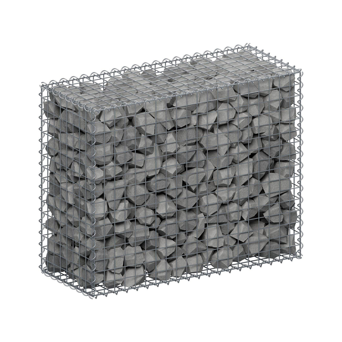 Gabbione 100 cm x 80 cm x 40 cm (L x H x P), maglia 5 cm x 5 cm, spirale